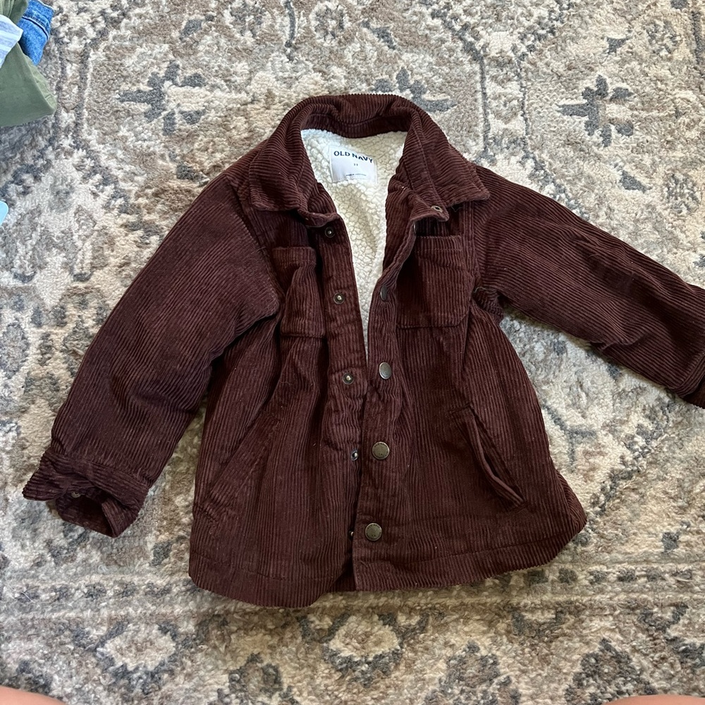Old Navy Jacket Corduroy and Fleece Size 3T